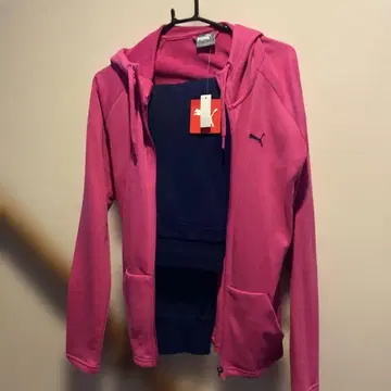 PUMA 후드 부착 저지 L 핑크