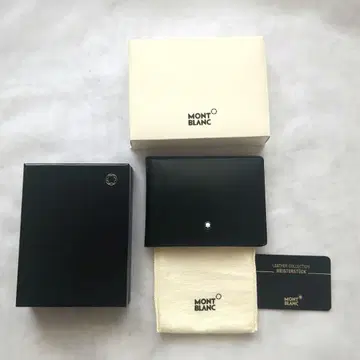 최종 가격 인하 미사용 MONT BLANC 블랙 접이식 지갑