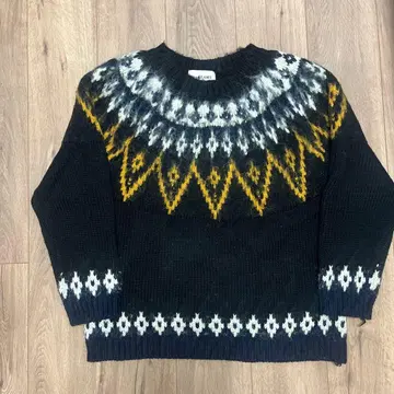 Ray BEAMS 퀼팅 패턴 니트