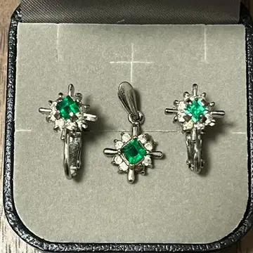 여성용 주얼리 색석 포함 귀찌 목걸이 탑 3세트