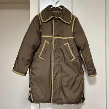 45R 나일론 다운 코트 브라운