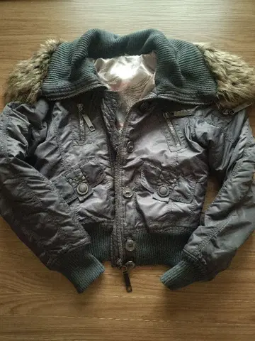 y2k 크롭 퍼 플라이트 자켓 밀리터리 자켓 그런지