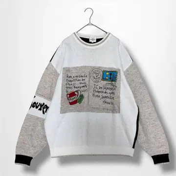 까스텔바작 엽서 화이트 계열 니트 스웨터