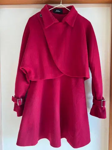 [ Lilou ] 프렌치 걸리시 와인 레드 코트 드레스 셋업