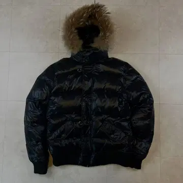 00's 아카이브 3WAY 광택 퍼 다운 자켓 L 탈부착 가능 y2k