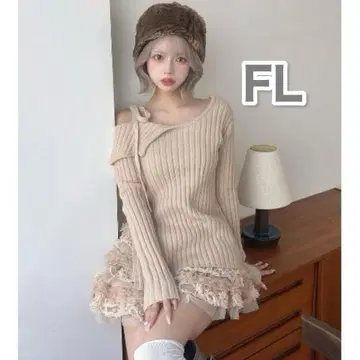 Darich 다리치 랜덤 프릴 니트 셋업 BEG FL