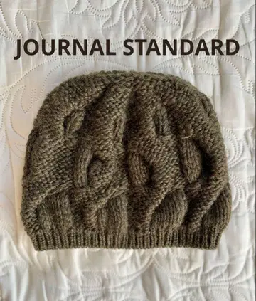 올리브 그린 케이블 짜임 니트 모자 JOURNAL STANDARD