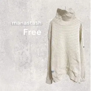 마나스태쉬 와플 긴팔 티셔츠 써멀 터틀넥 심플 면