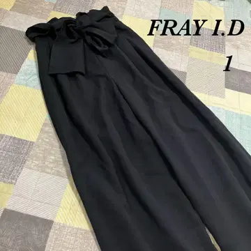 [ FRAY I.D ] 프레이 아이디 하이웨스트 빅 리본 와이드 팬츠