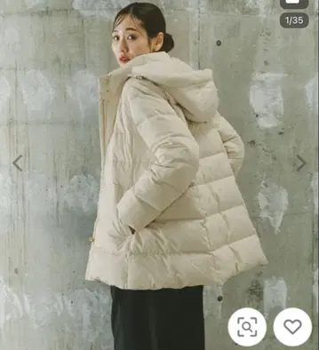 후드 부착 퀼팅 다운 자켓 블랙