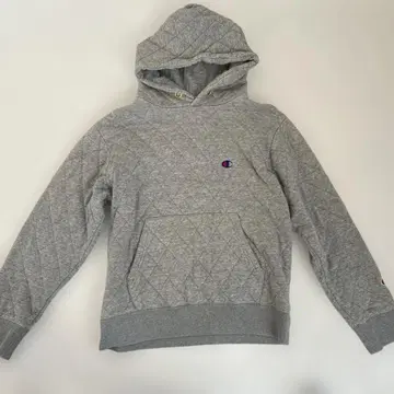 Champion 그레이 퀼팅 후드티