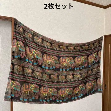 대형 스톨 2개 세트 동양풍 에스닉 코끼리 elephant