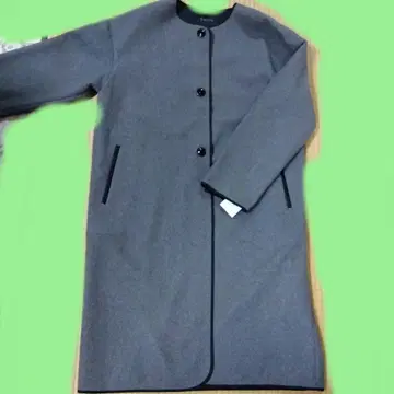 새상품 고급 럭셔리 2만 엔 이상 그레이 롱 코트 3버튼