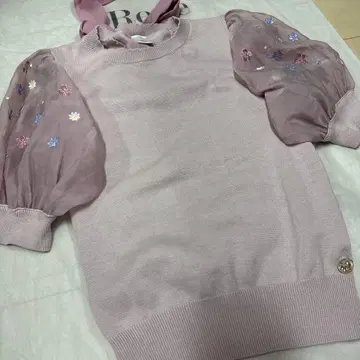 디즈니 라푼젤 바운드 코디 시스루 소매 니트탑