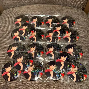 하이큐 애니메이션 데크 홀로그램 캔뱃지 종이비행기 쿠로오 테츠로 20개