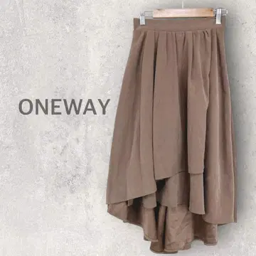 [ 원웨이 ] 플레어 스커트 M 비대칭 롱 스커트 스타일리시 아름다운