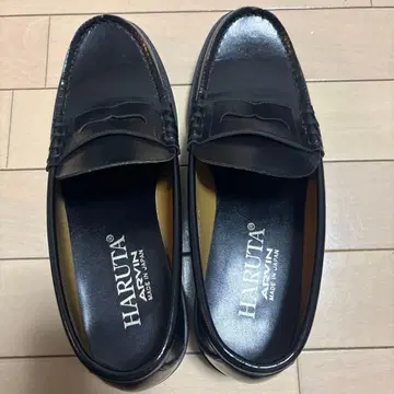 HARUTA 로퍼 블랙 가죽 일본제