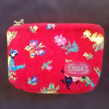 페일러 FEILER 하이디 패턴 파우치 빨간색