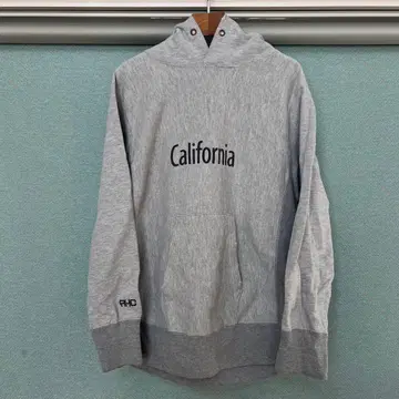 RHC x Champion 후드 부착 그레이 후드티 (후드 끈 없음)