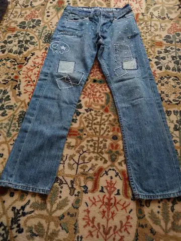 rough 라프 해골 스컬 데님 청바지