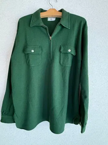 40년대 밴드 포함 울 풀오버 Sailing Ship 그린 셔츠