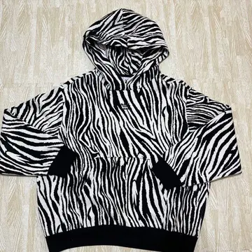 아디다스 여성용 S 제브라 패턴 후드티 속기모