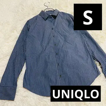 UNIQLO 유니클로 셔츠 스트라이프 [ S ] 블루 출퇴근 업무복 수트