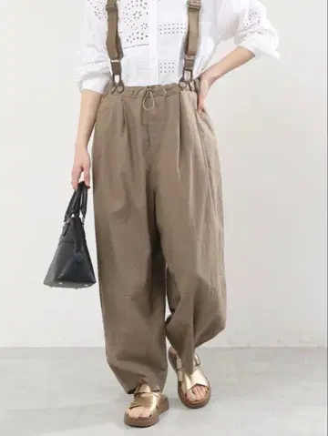 [ 새상품급 ] studioCLIP 코튼 린넨 서스펜더 포함 벌룬 팬츠