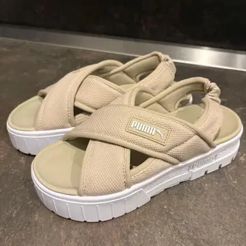 PUMA 베이지 스포츠 샌들 25cm