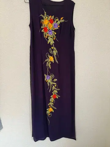 아오자이 꽃무늬 자수 팬츠 세트 2세트