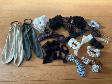 머리끈 스크런치 벨로아 리본 헤어핀 묶음 판매