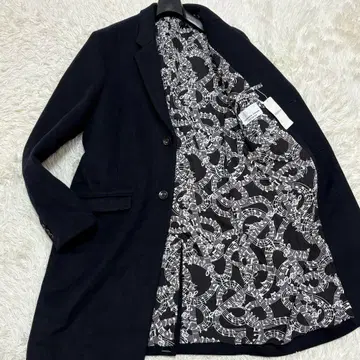 택 포함 L 상당 넘버나인 x 스튜디어스 음표 올 패턴 체스터 코트