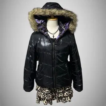 다운 자켓 리버서블 퍼 포함 Y2K 헤이세이 갸루 시크 스타일 그런지