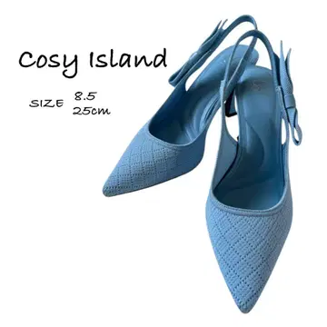 Cosy Island 스카이블루 슬링백 펌프스 25cm