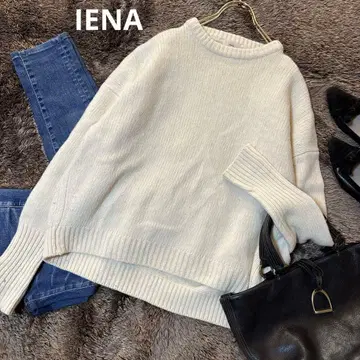 IENA 아쿠아 크루넥 풀오버 캐시미어 화이트