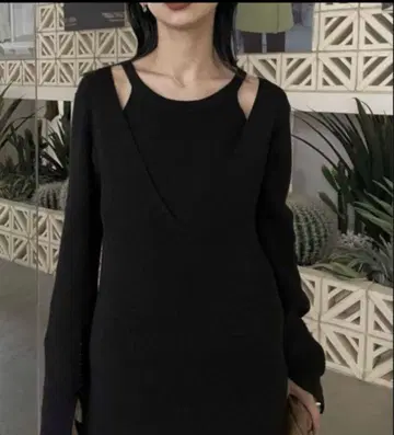 AMERI vintage LAYERED KNIT DRESS