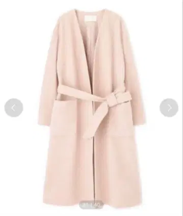 미사용 새상품 핑크 벨트 포함 롱 코트