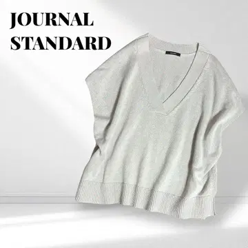 JOURNAL STANDARD 코튼 니트 베스트 V넥 워셔블