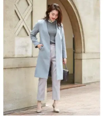 ur's V넥 노카라 코트