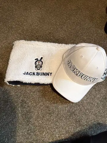 JACK BUNNY 화이트 캡 프리 사이즈 and 넥워머