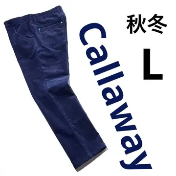 캘러웨이 두꺼운 원단 코튼 스트레치 팬츠 L (네이비)