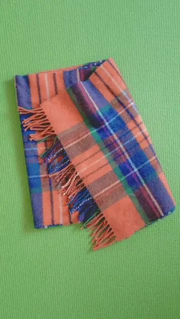 트래디셔널 웨더웨어 머플러 오렌지 체크