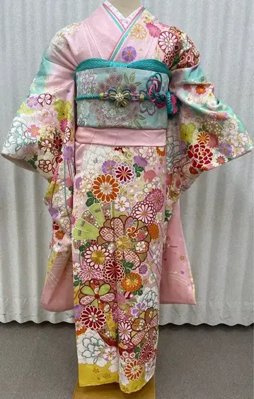 순수 실크 후리소데 풀세트