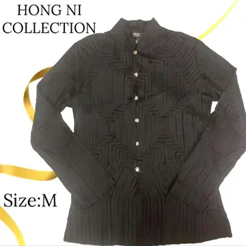 컨디션 최상 HONG NI COLLECTION 긴팔 셔츠 블랙 수입