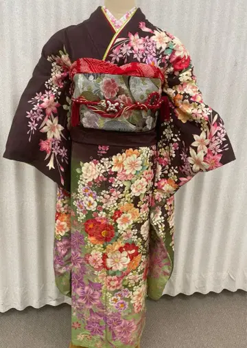 순수 실크 후리소데 풀세트