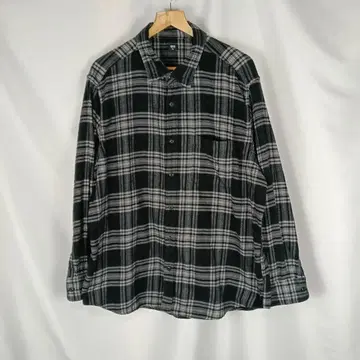 유니클로 플란넬 셔츠 3XL 그레이 블랙 B4078