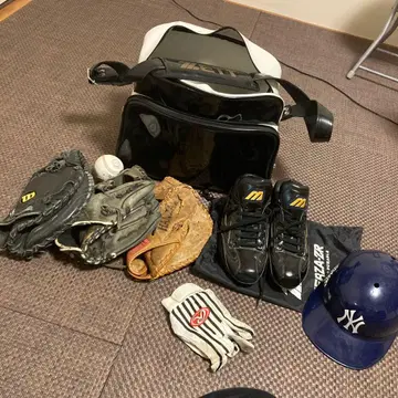 야구 풀세트 묶음 판매 Mizuno World Win 야구 신발 블랙