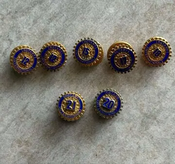 로터리 인터내셔널 클럽 핀 배지 순은 실버 각인