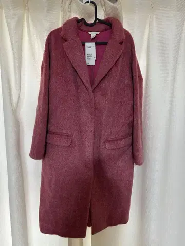 H&M 핑크 울 코트 44P