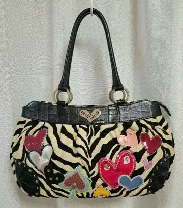 Think Bee! 싱크비! 펑키쉬 제브라 핸드백 하트